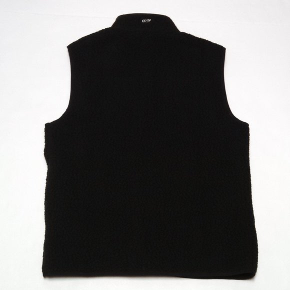 Vineyard Vines Sherpa Fleece Vest Full Zip Black - Picture 6 of 7